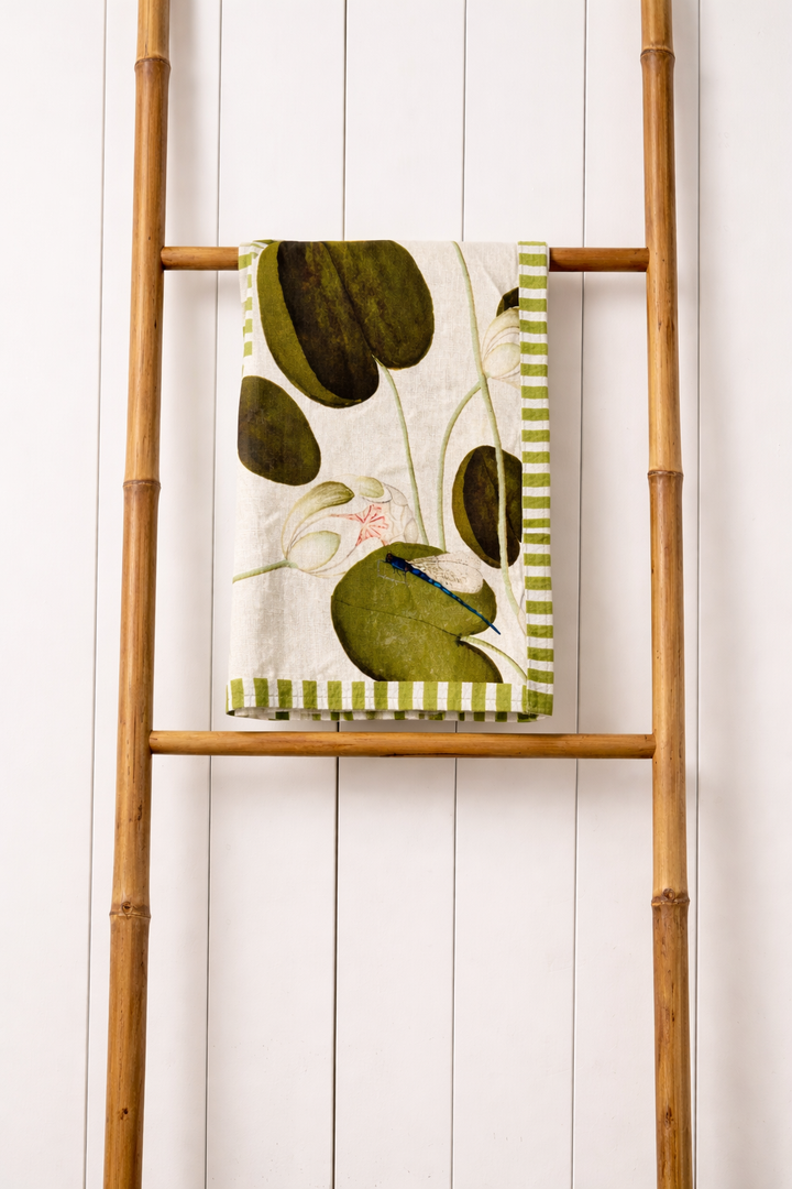 Water Garden - Green Tea Towel