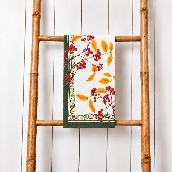 Cranberry - Green Tea Towel