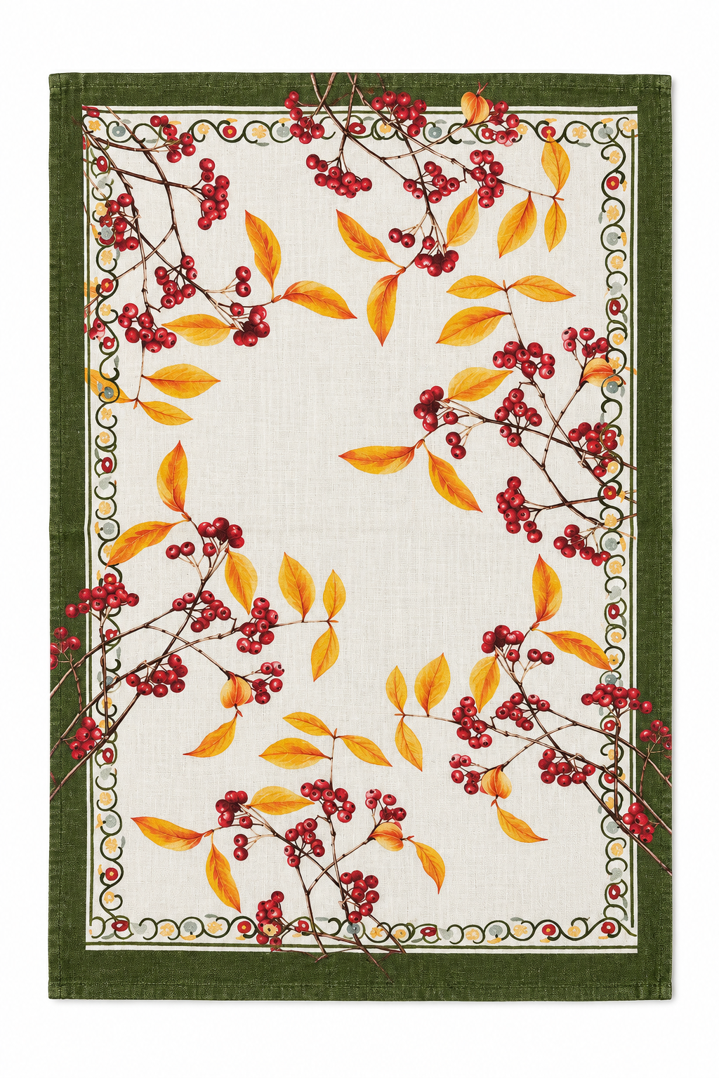 Cranberry - Green Tea Towel