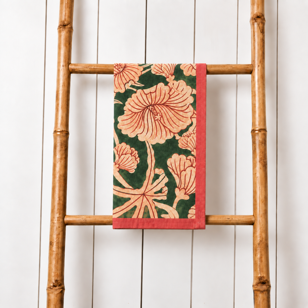 Hollyhock Green - Tea Towel