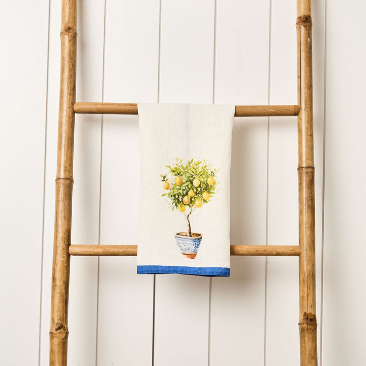 Chinoiserie Lemon Tea Towel