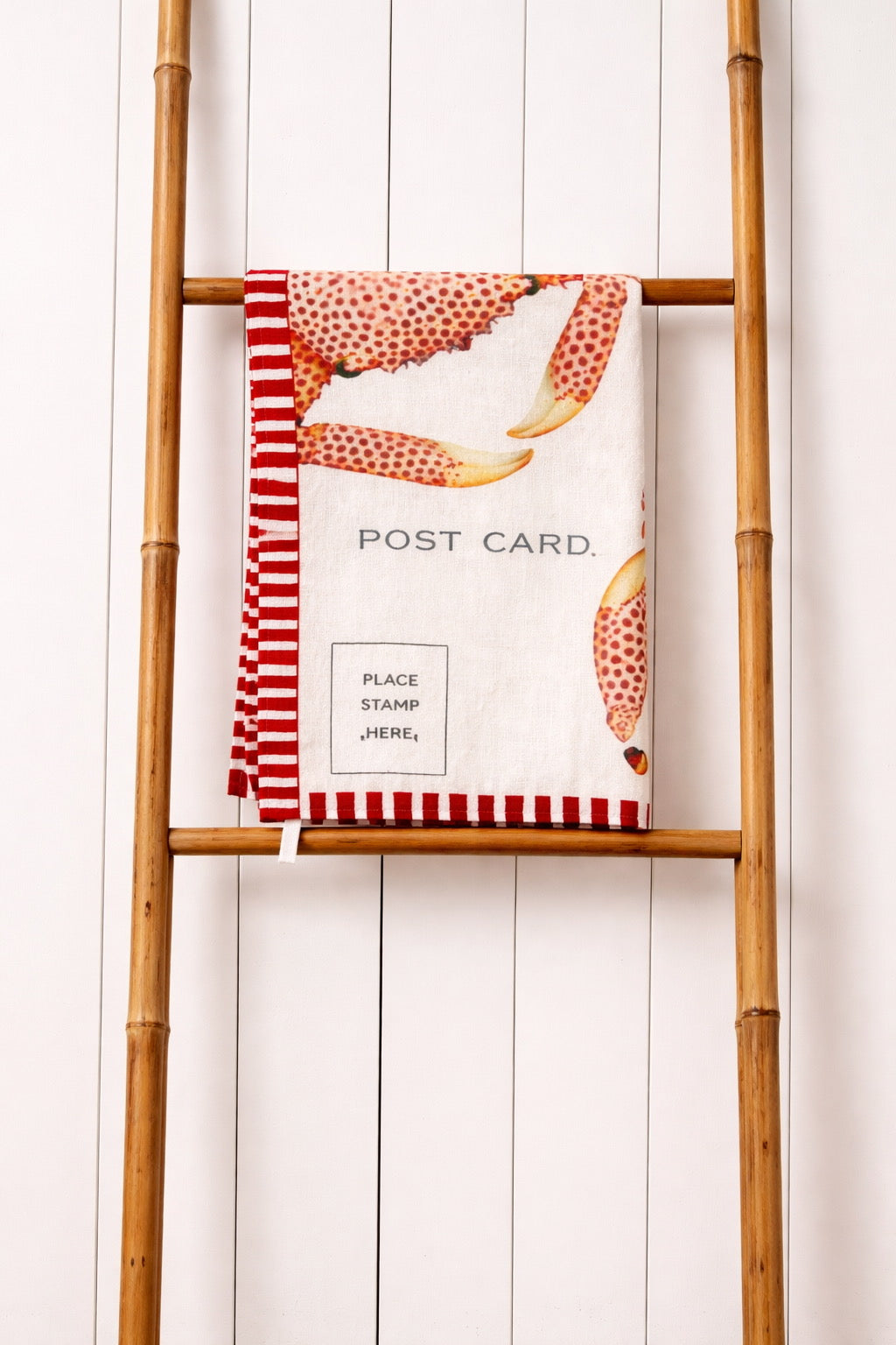 Red Crab Postcard - Tea Towel