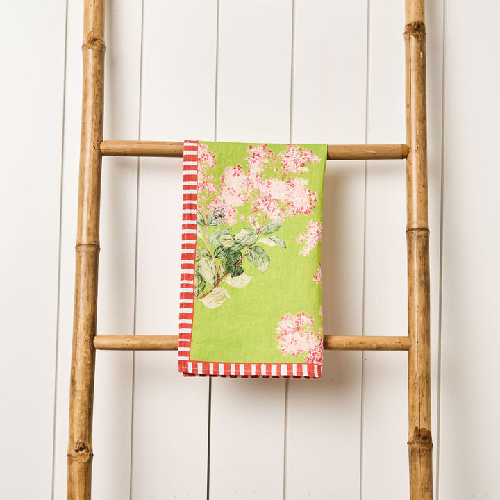 Hydrangea Branch - Green Tea Towel