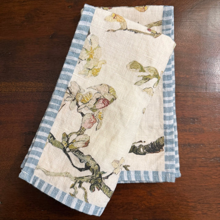 Almond Tree - White - Dinner Napkin 17.5x17.5