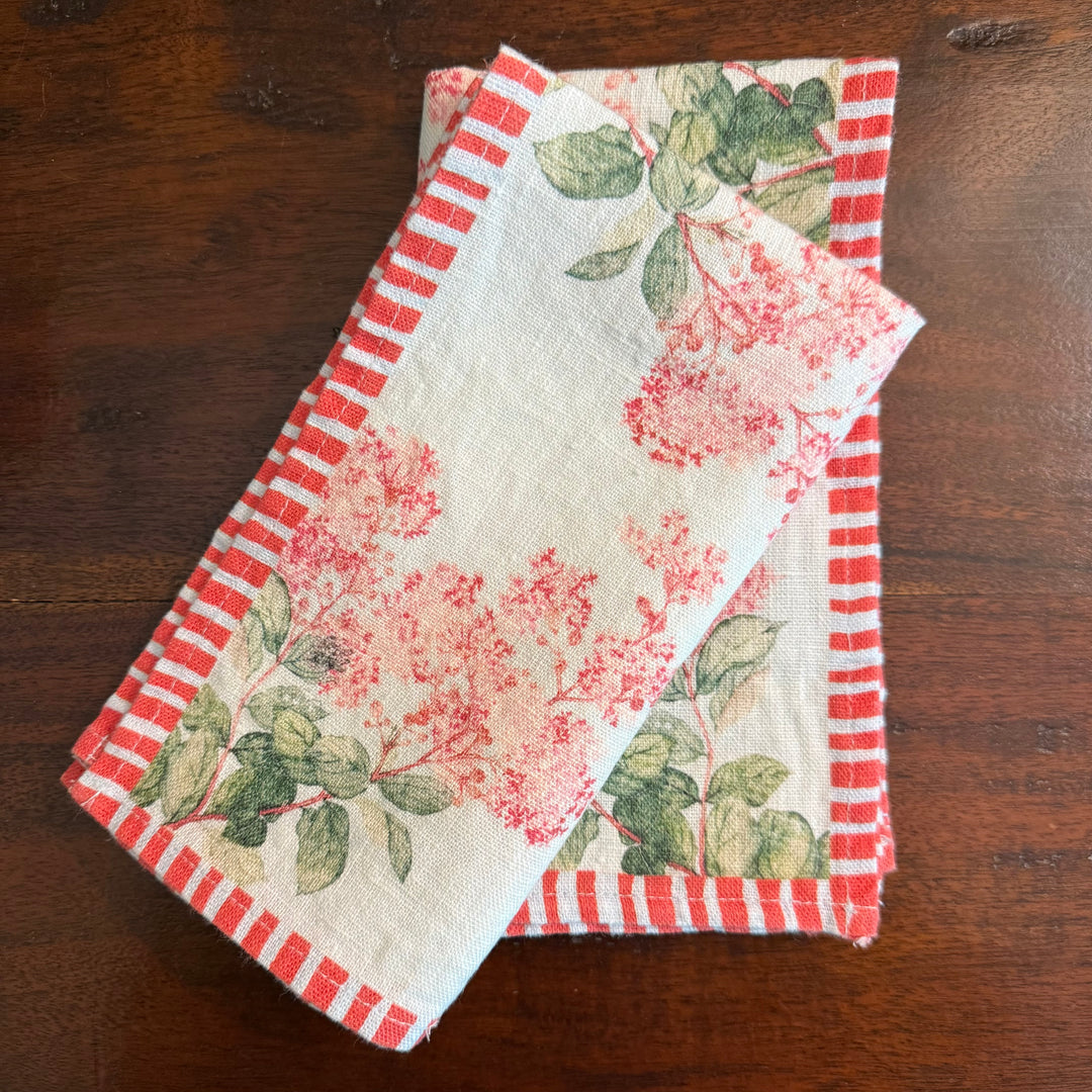 Hydrangea Branches - Sky - Dinner Napkin - 17.5x17.5