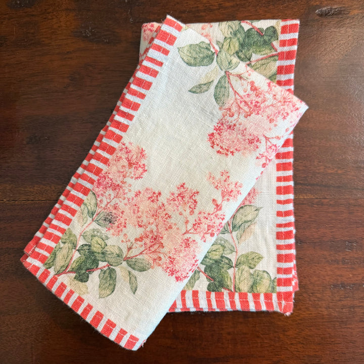 Hydrangea Branches - Sky - Dinner Napkin - 17.5x17.5
