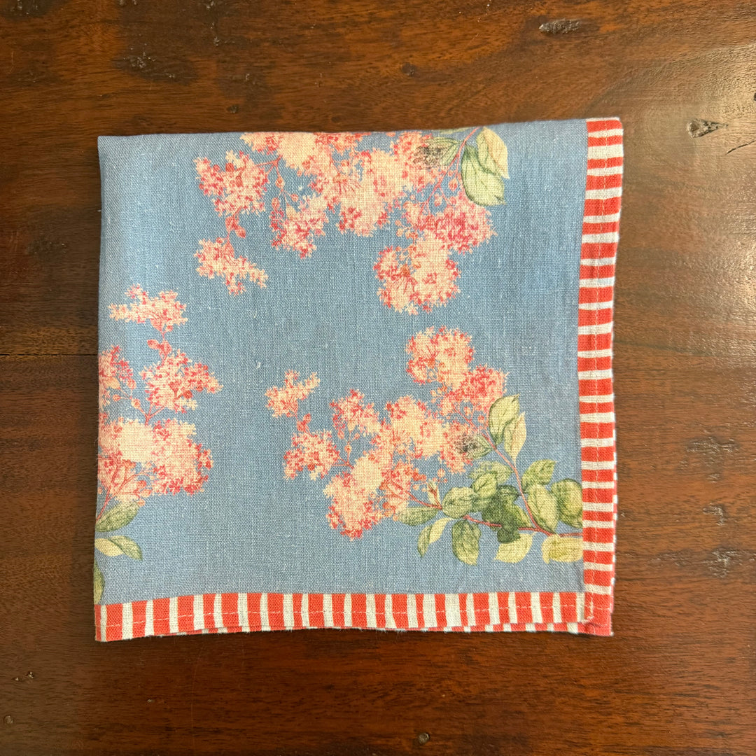Hydrangea Branches - Indigo - Dinner Napkin - 17.5x17.5