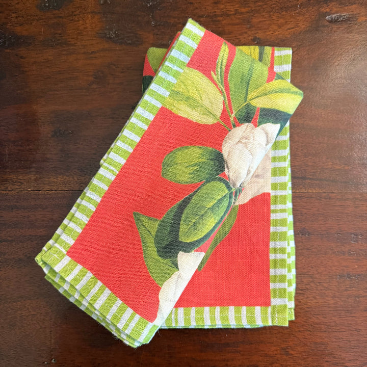 Magnolia - Rouge - Dinner Napkin 17.5x17.5