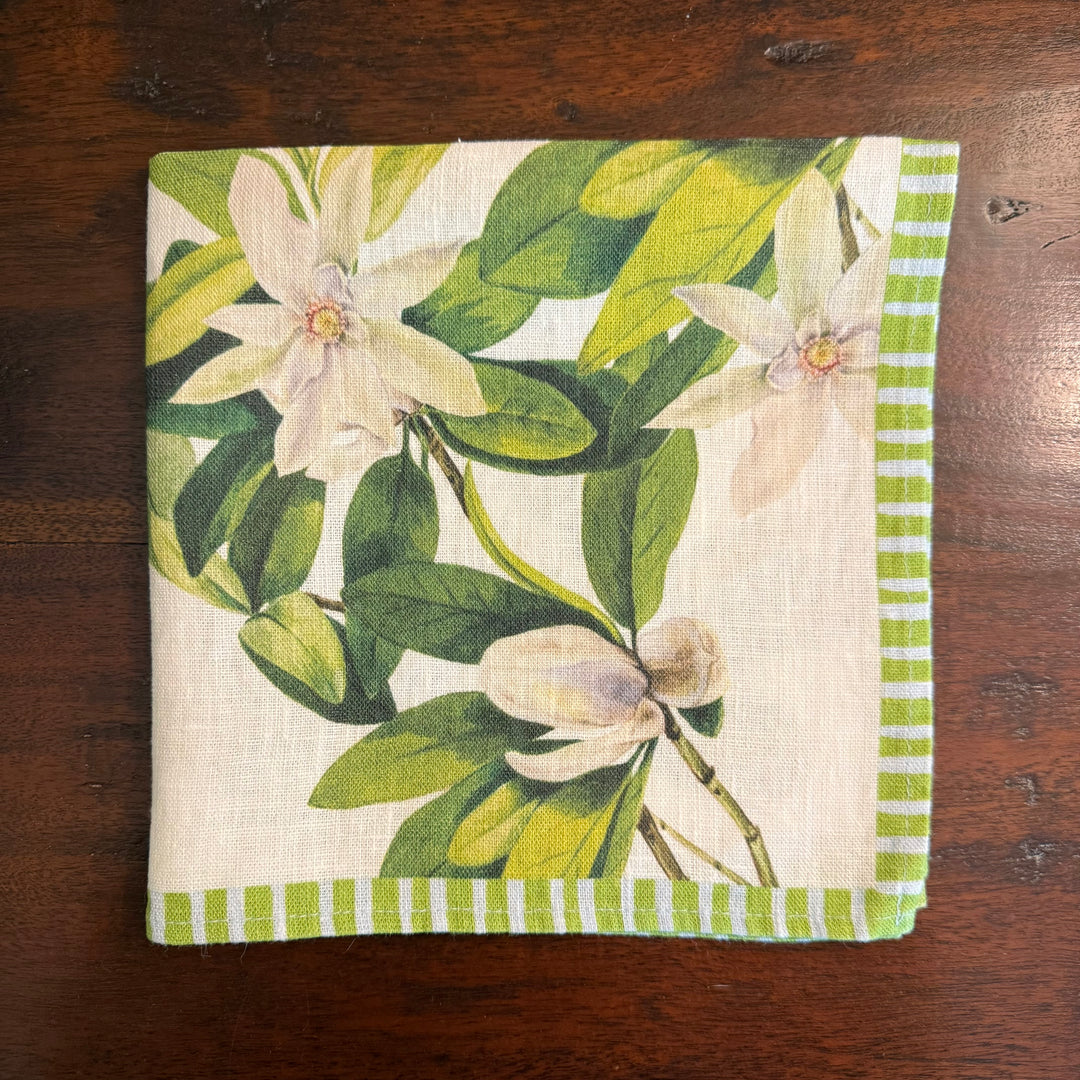 Magnolia - White - Dinner Napkin 17.5x17.5
