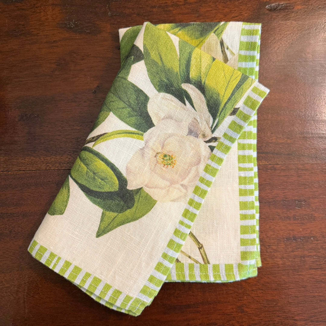 Magnolia - White - Dinner Napkin 17.5x17.5