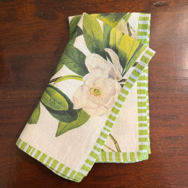 Magnolia - White - Dinner Napkin 17.5x17.5