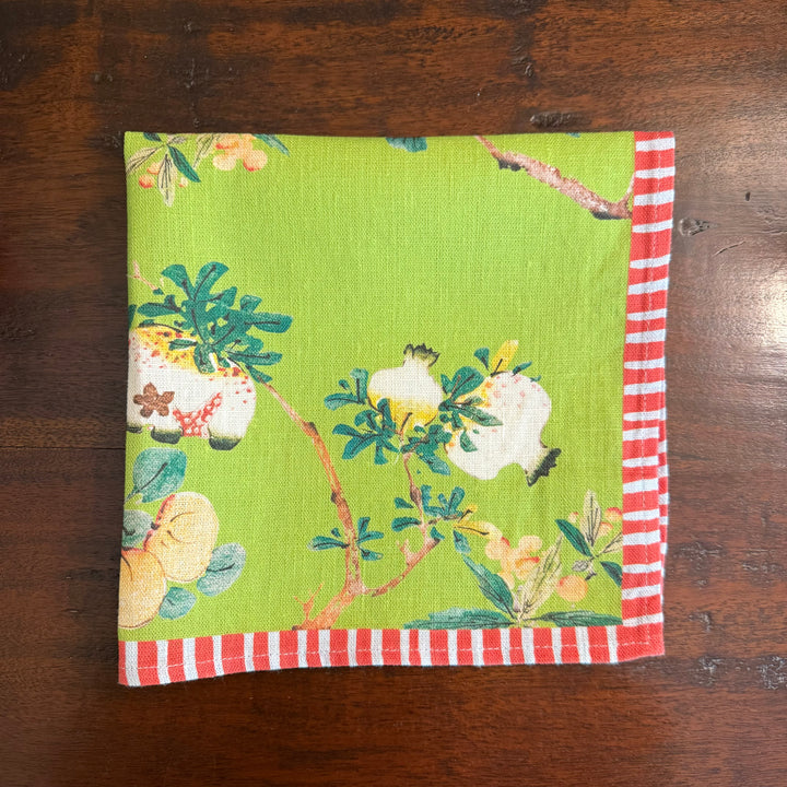 Pomegranates - Green - Dinner Napkin 17.5x17.5
