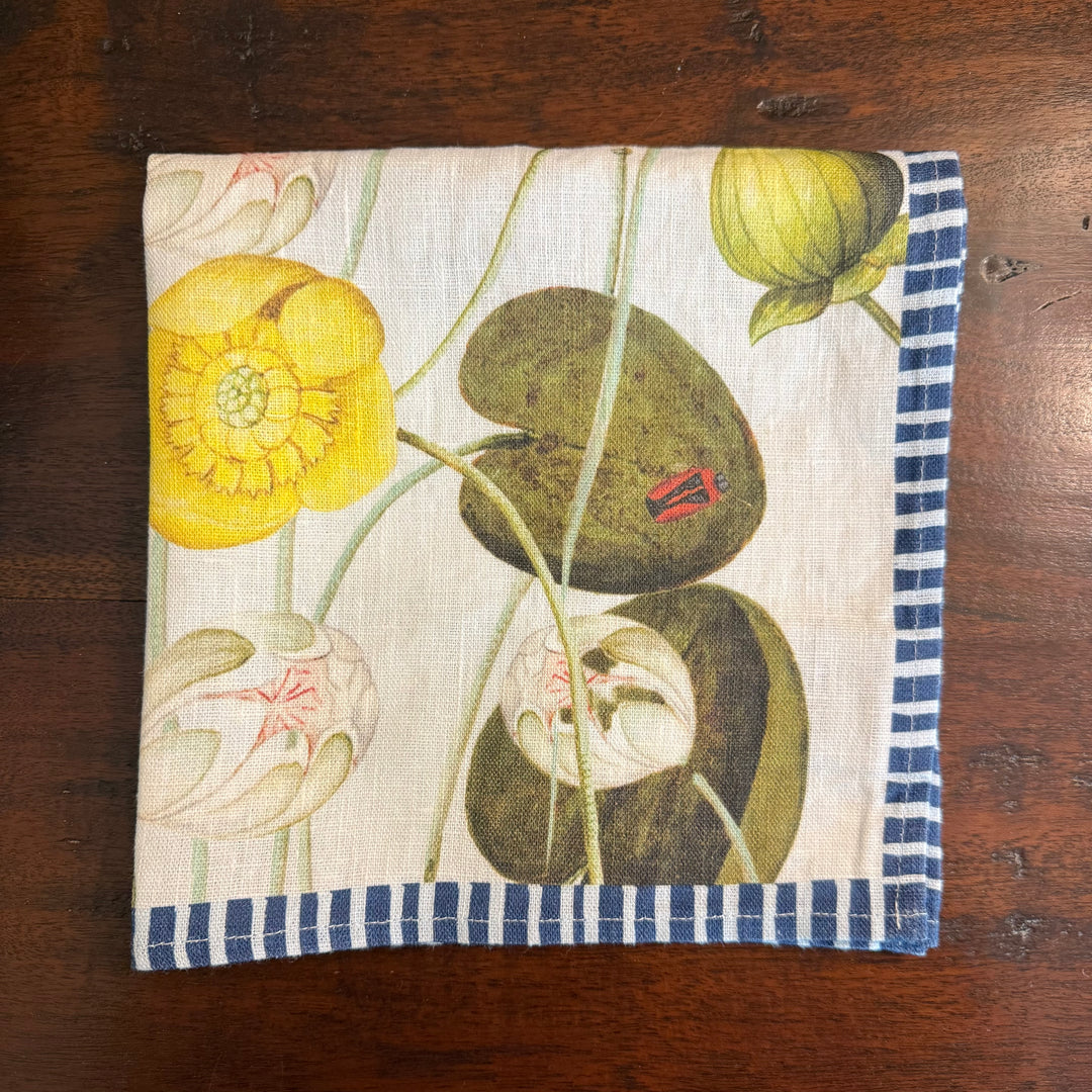 Water Garden - Blue - Dinner Napkin - 17.5x17.5