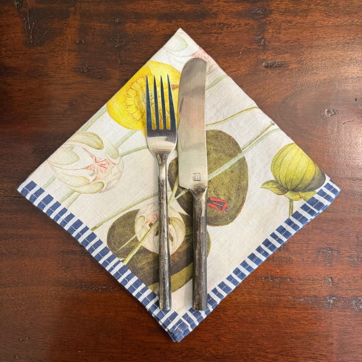 Water Garden - Blue - Dinner Napkin - 17.5x17.5