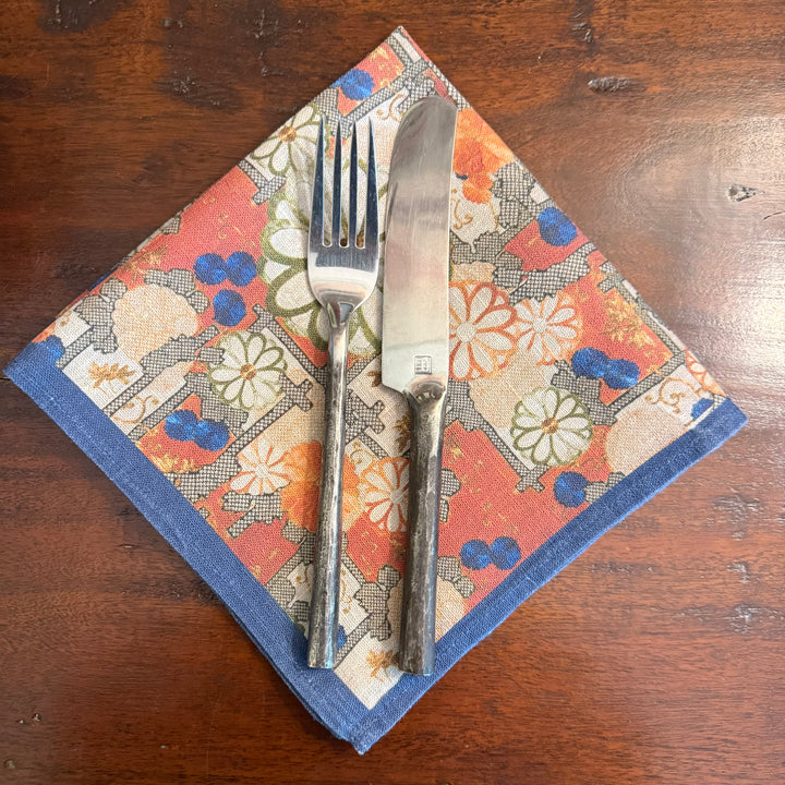 Kimono - Orange - Dinner Napkin 17.5x17.5