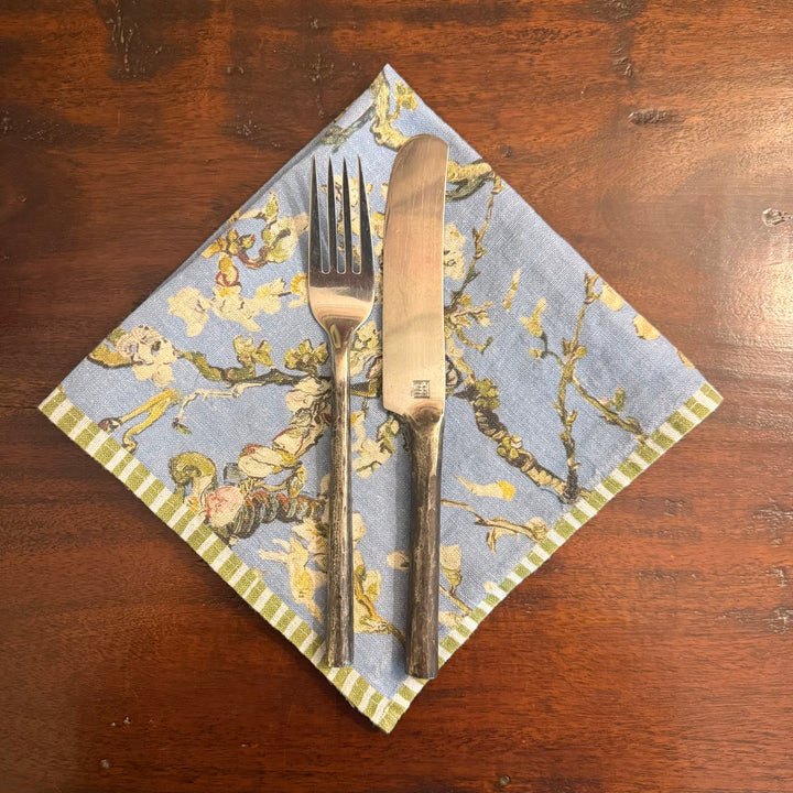 Almond Tree - Indigo - Dinner Napkin 17.5x17.5