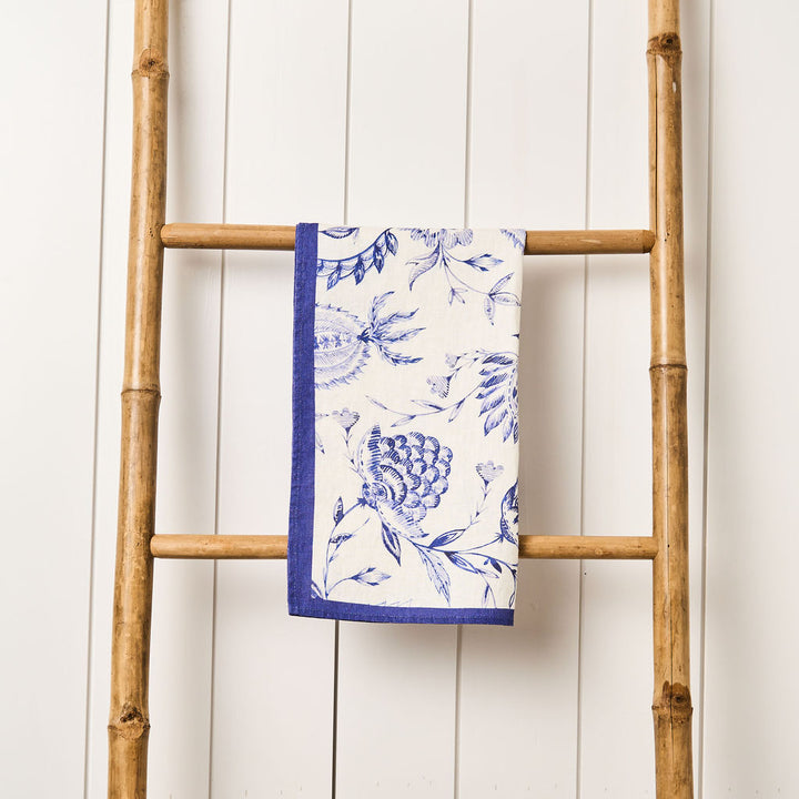 Indigo Batik - White Tea Towel