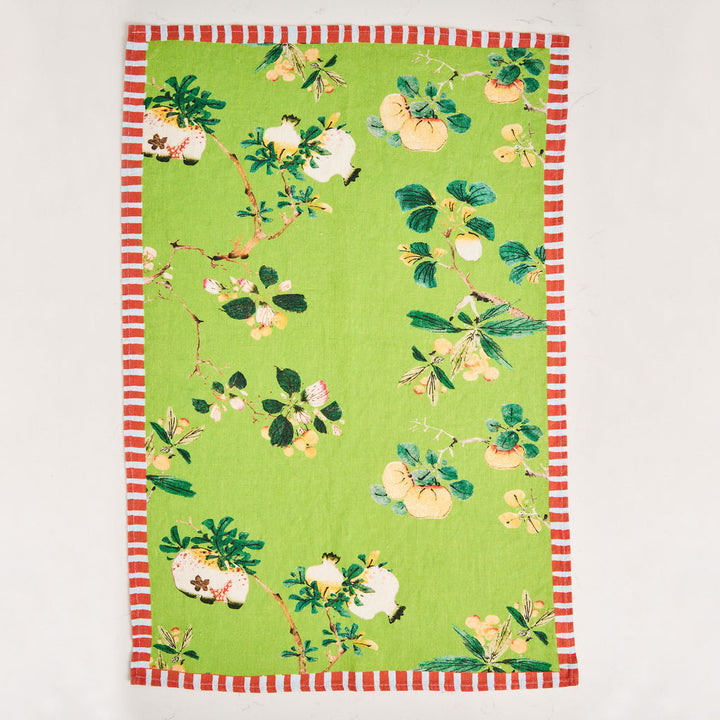 Pomegranates - Green Tea Towel