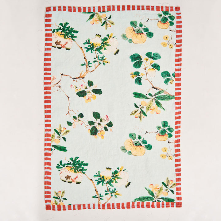 Tea Towel - Pure Linen - Pomegranate Sky - Vibrant Kitchen Textile