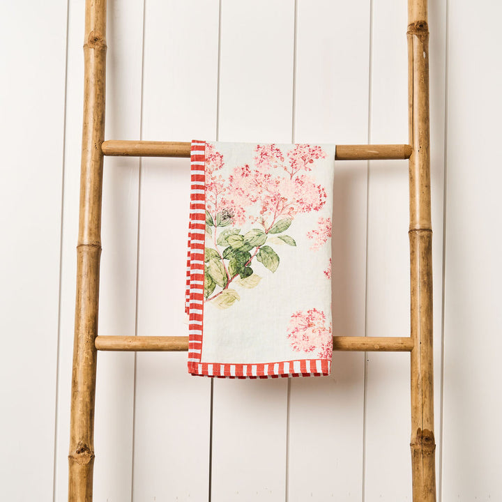 Tea Towel - Pure Linen - Hydrangea Sky - Vibrant Kitchen Textile