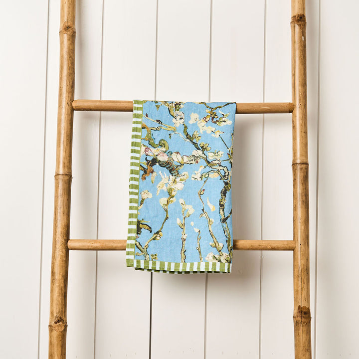Tea Towel - Pure Linen - Almond Tree Indigo - Vibrant Kitchen Textile
