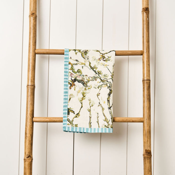 Tea Towel - Pure Linen - Almond Tree White - Vibrant Kitchen Textile