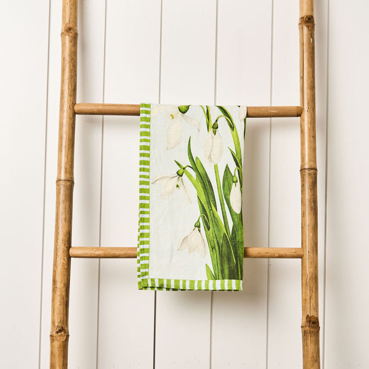 Tea Towel - Pure Linen - Snowbell Sky - Vibrant Kitchen Textile